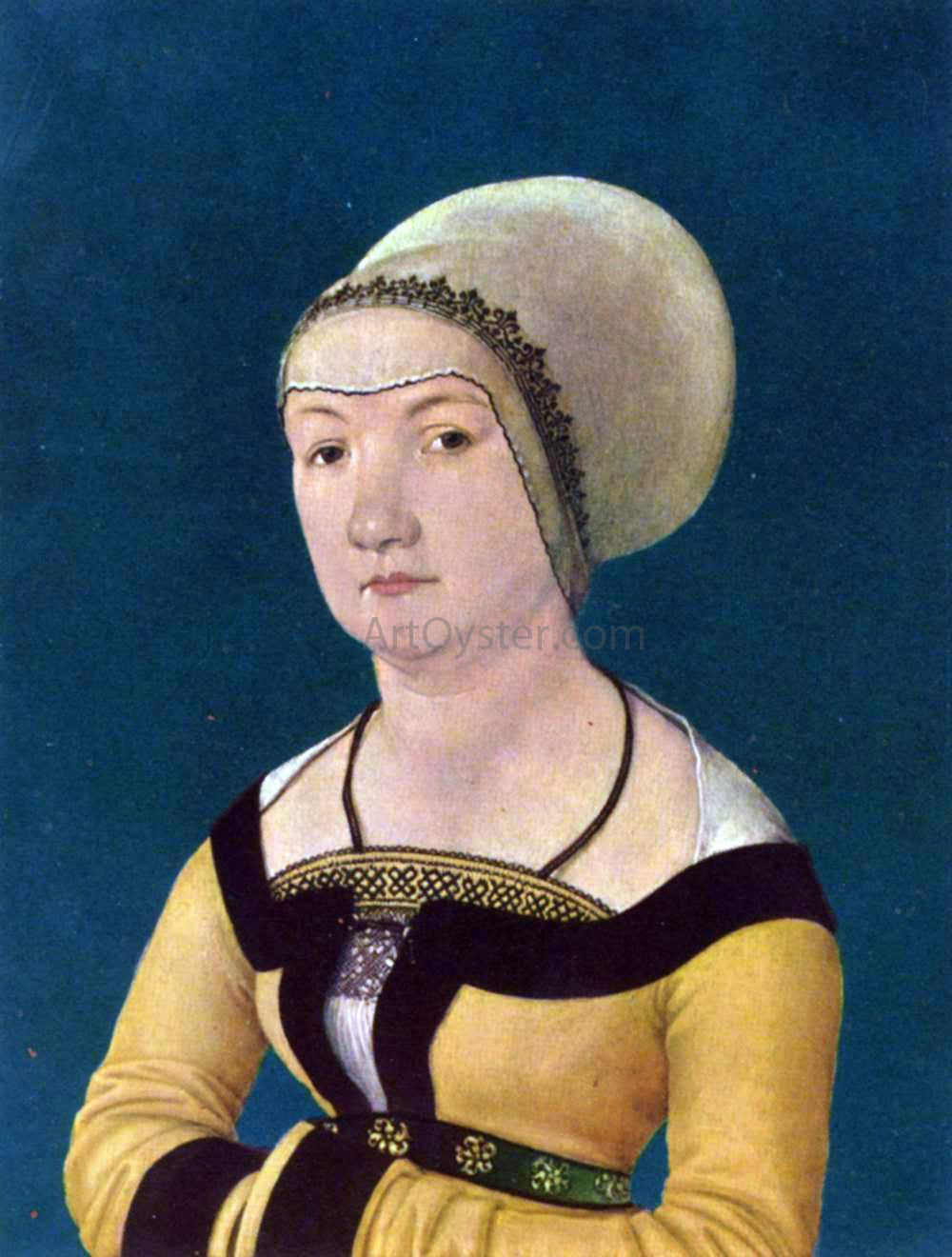  The Elder Hans Holbein Portrait of 34-Year-Old Woman - Hand Painted Oil Painting
