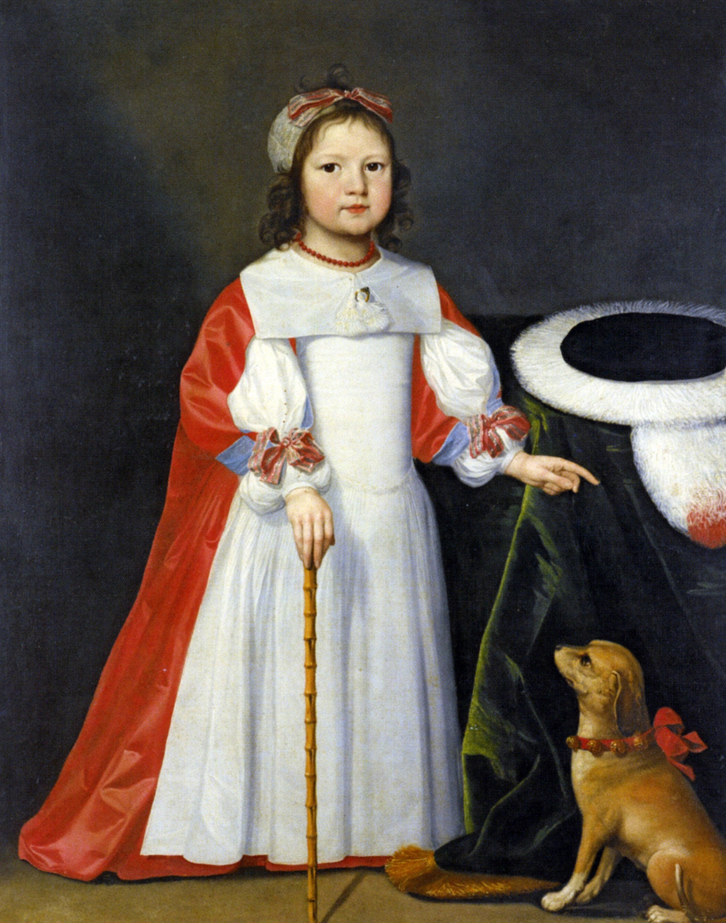  Cornelius Jonson Portrait of a Boy with a Dog - Hand Painted Oil Painting
