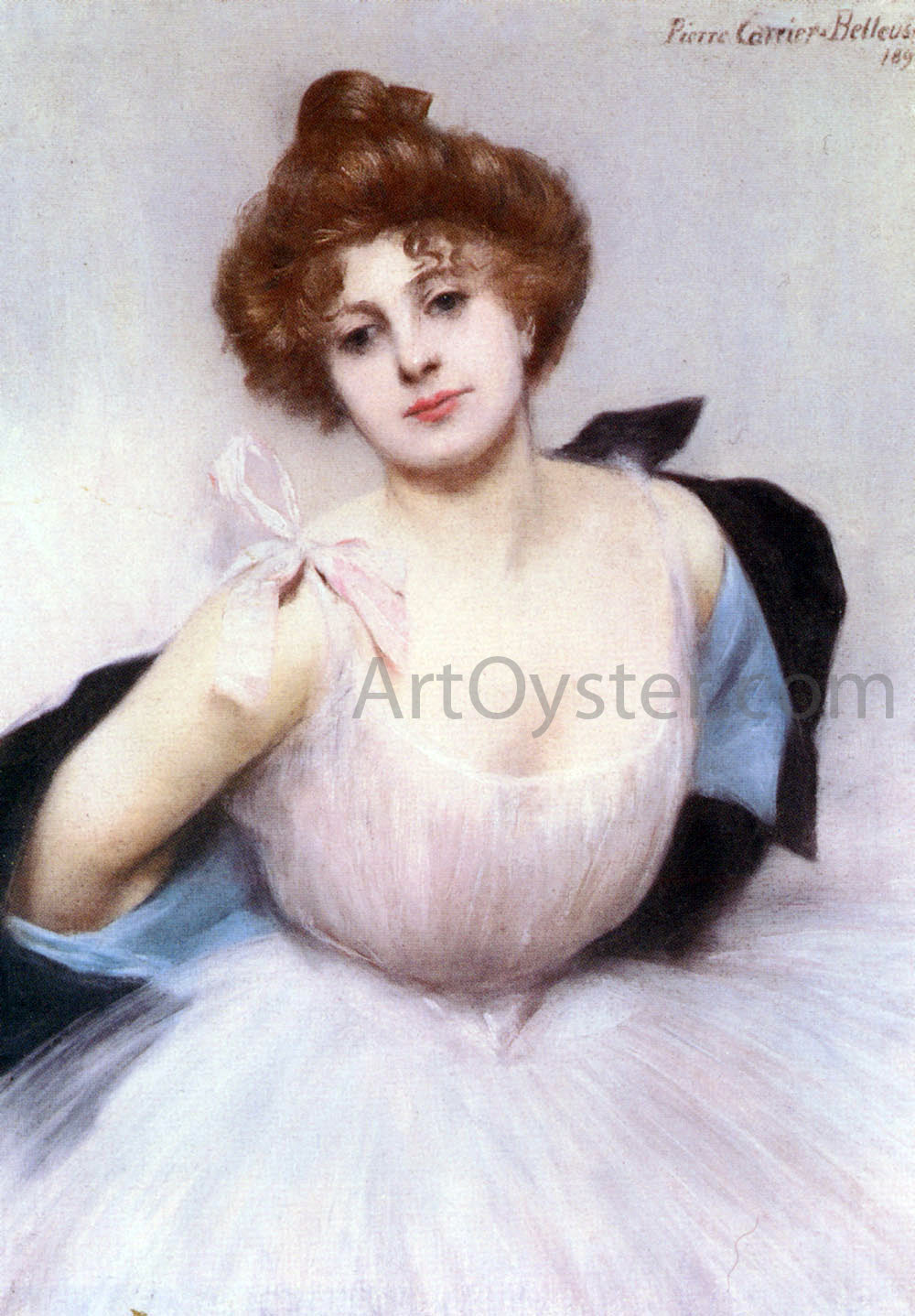  Pierre Carrier-Belleuse Portrait of a Dancer - Hand Painted Oil Painting