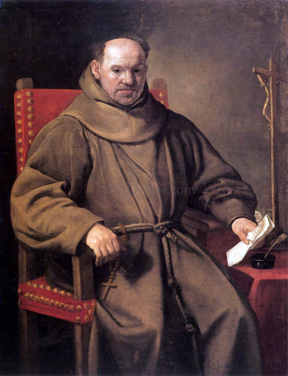  Carlo Ceresa Portrait of a Friar - Hand Painted Oil Painting