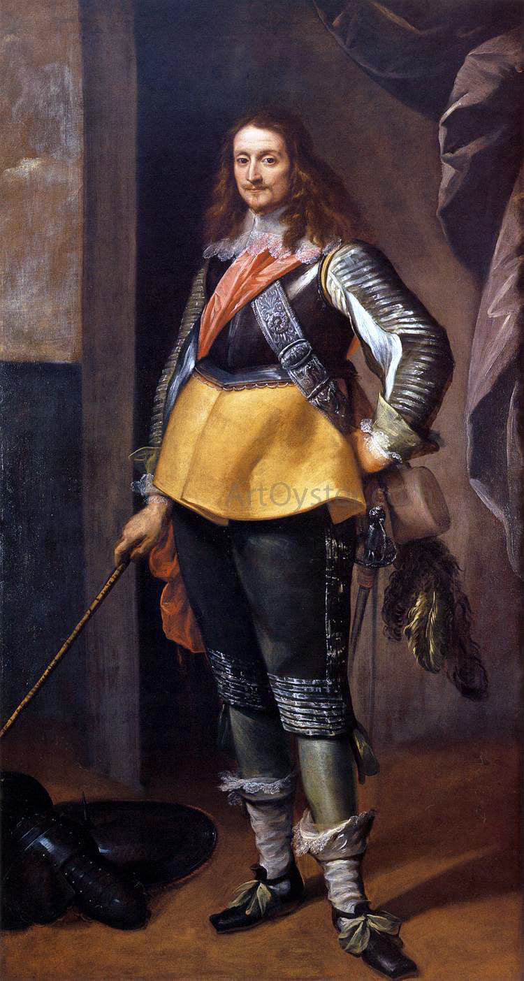  Carlo Francesco Nuvolone Portrait of a Gentleman in Armour - Hand Painted Oil Painting
