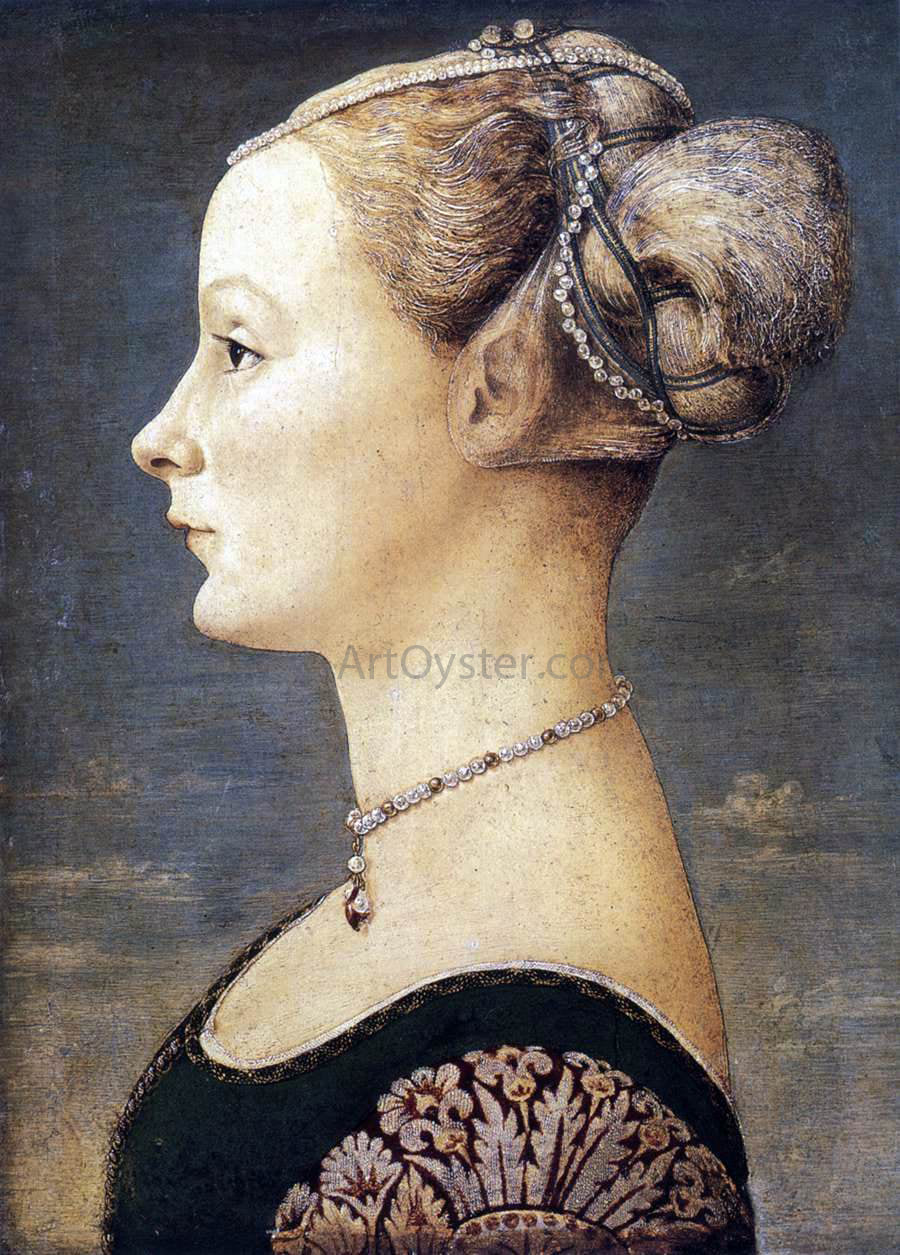  Piero Del Pollaiuolo Portrait of a Girl - Hand Painted Oil Painting