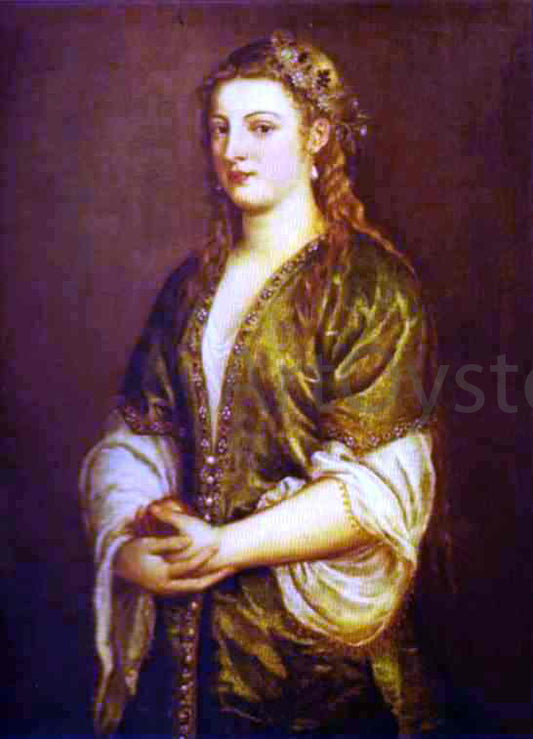  Titian Portrait of a Lady - Hand Painted Oil Painting