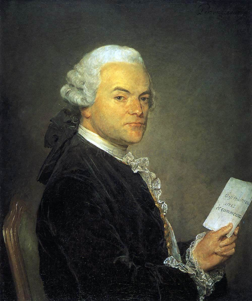  Jean-Baptiste Perronneau Portrait of a Man - Hand Painted Oil Painting