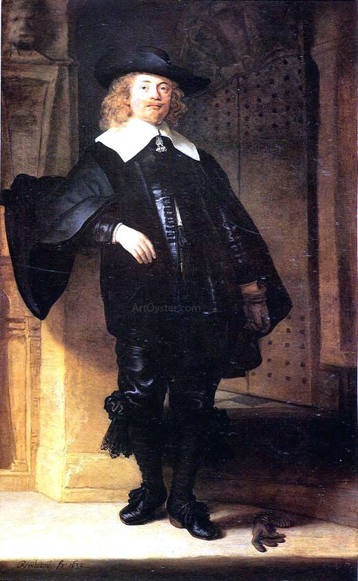  Rembrandt Van Rijn Portrait of a Man Standing - Hand Painted Oil Painting