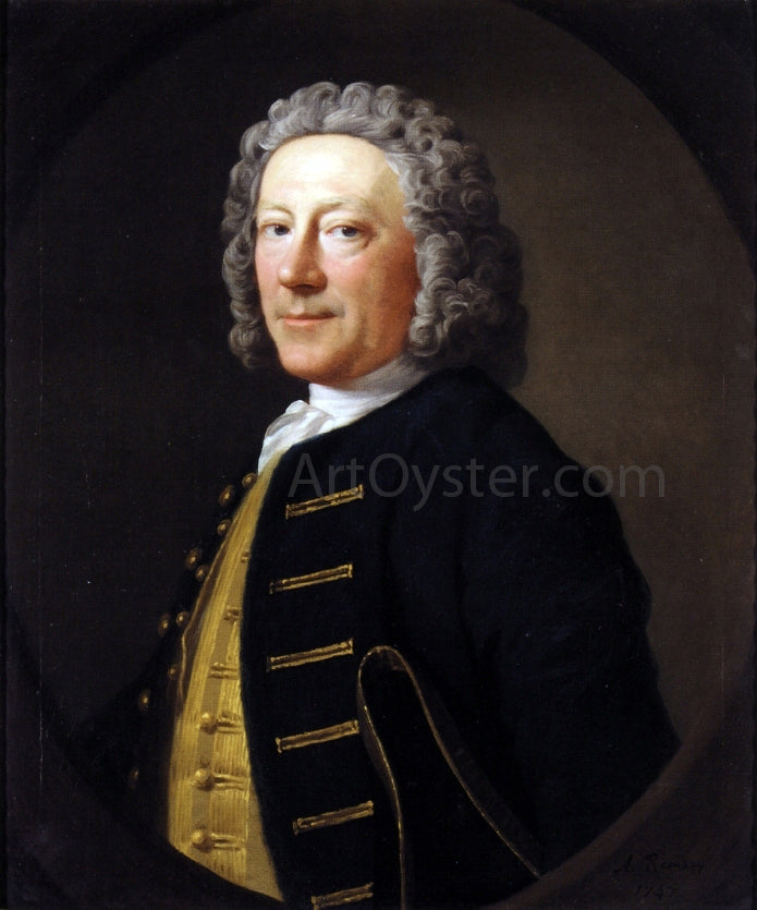  Allan Ramsay Portrait of a Naval Officer - Hand Painted Oil Painting