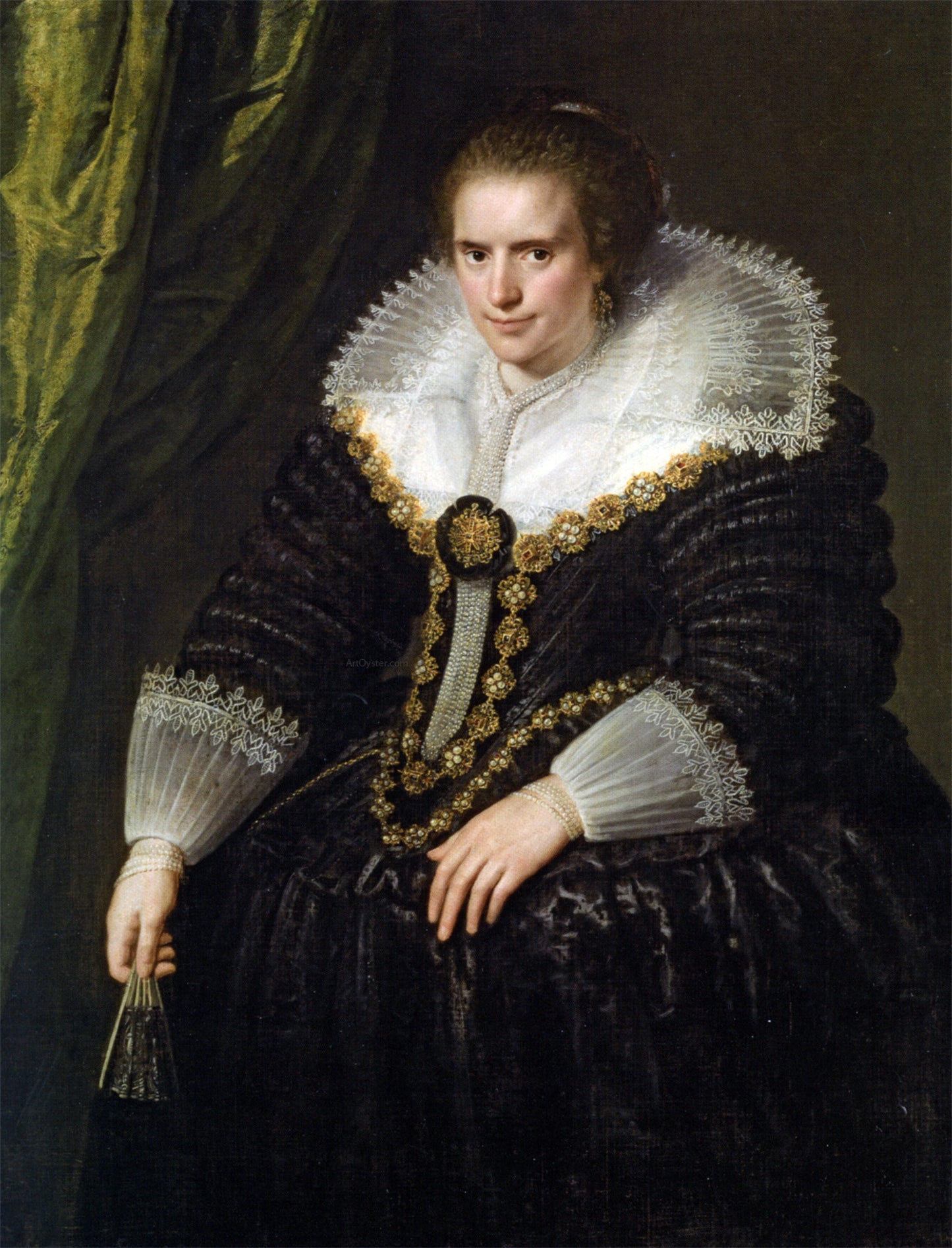  Paulus Moreelse Portrait of a Noble Woman - Hand Painted Oil Painting