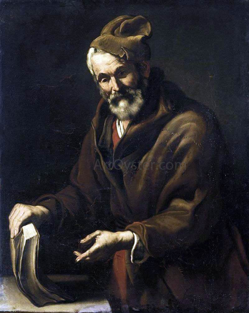 Salvator Rosa Portrait of a Philosopher - Hand Painted Oil Painting