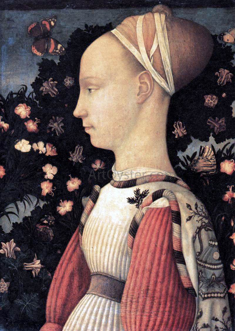  Antonio Pisanello Portrait of a Princess of the House of Este - Hand Painted Oil Painting