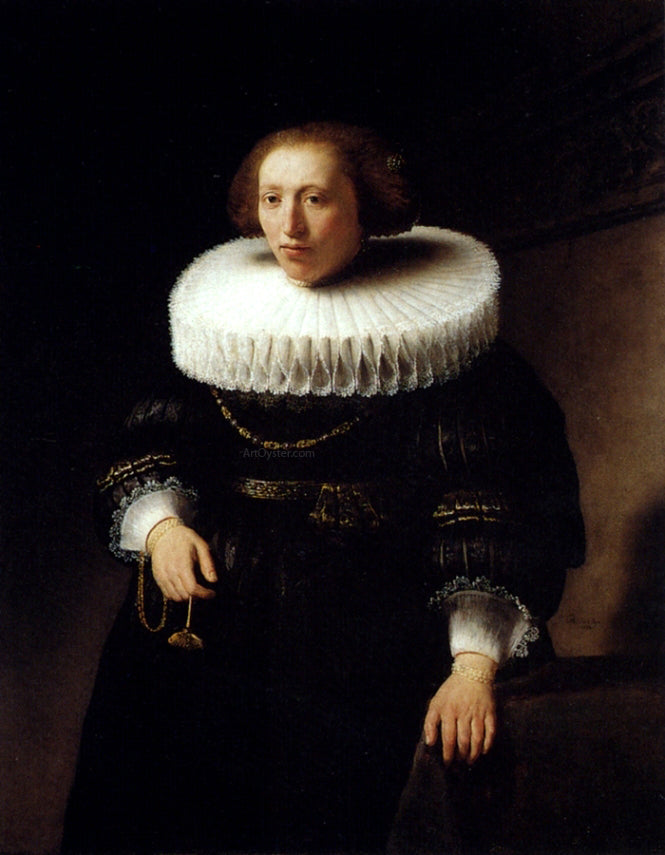  Rembrandt Van Rijn Portrait of a Standing Woman - Hand Painted Oil Painting