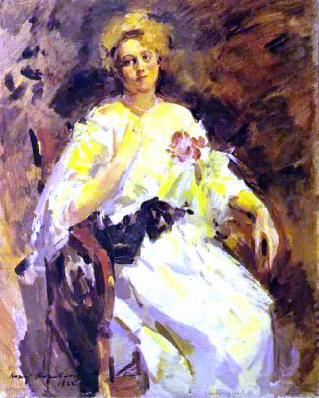  Constantin Alexeevich Korovin Portrait of a Woman - Hand Painted Oil Painting