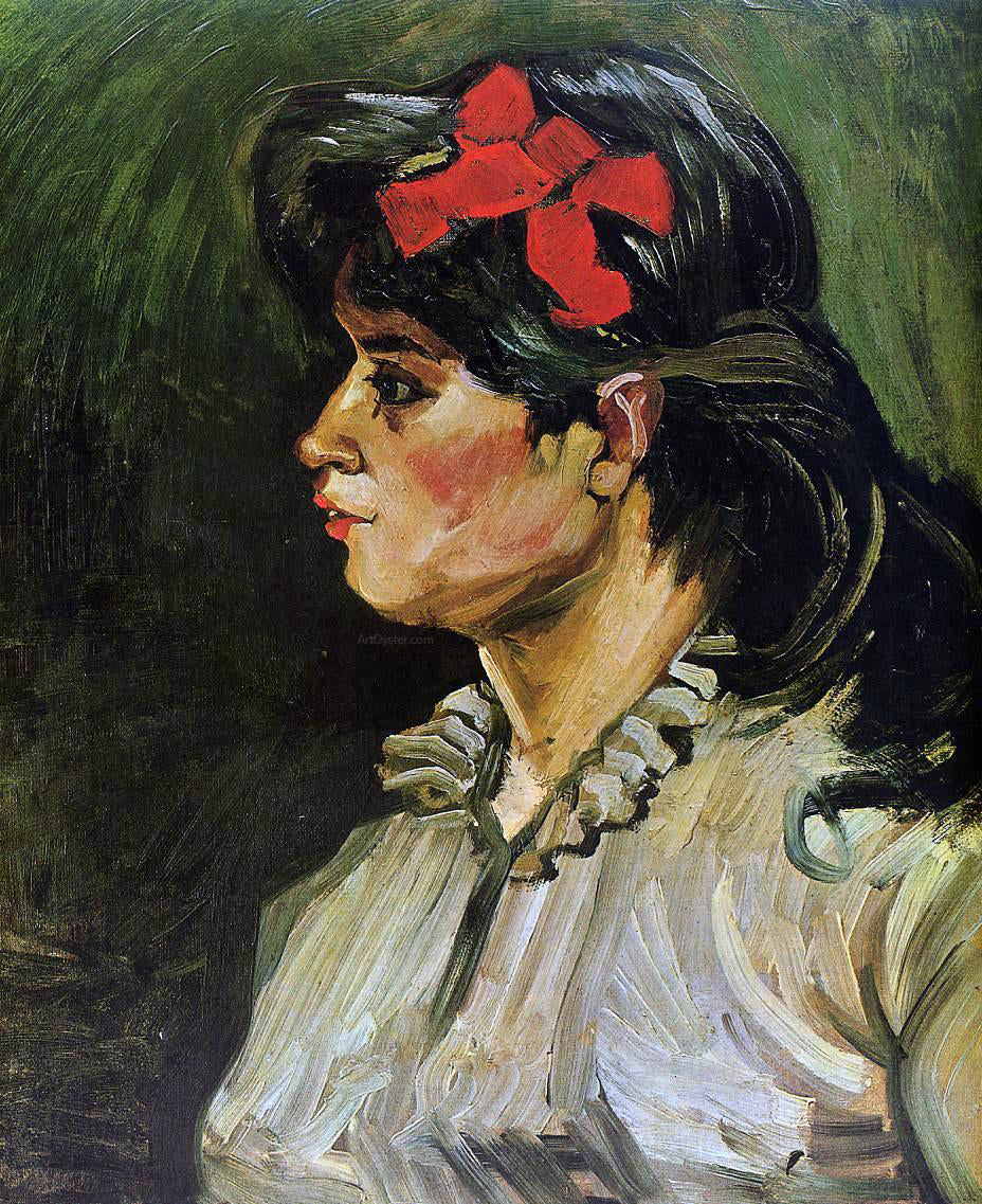  Vincent Van Gogh Portrait of a Woman with a Red Ribbon - Hand Painted Oil Painting