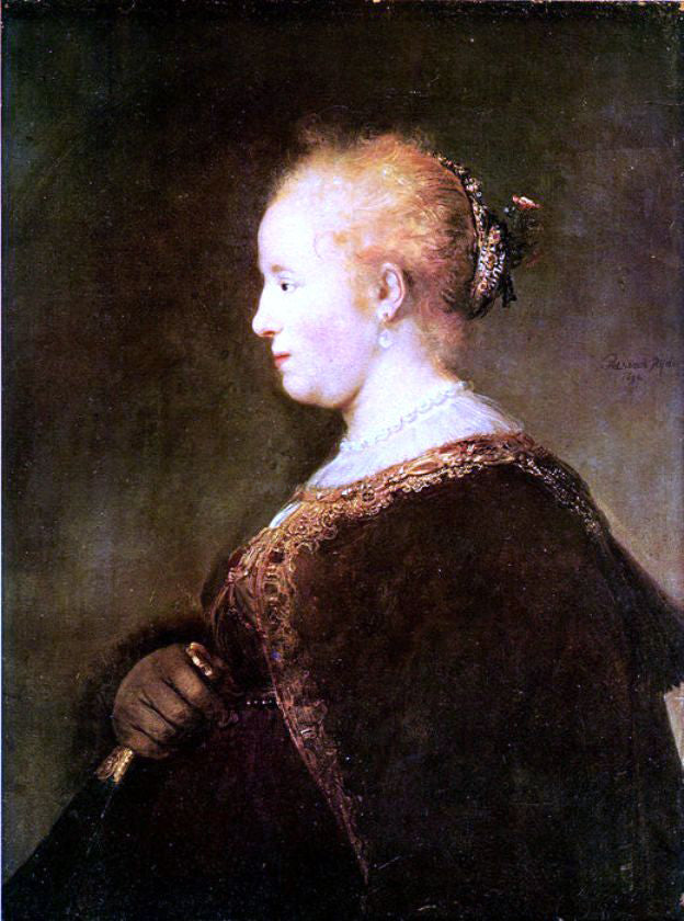  Rembrandt Van Rijn Portrait of a Young Woman - Hand Painted Oil Painting