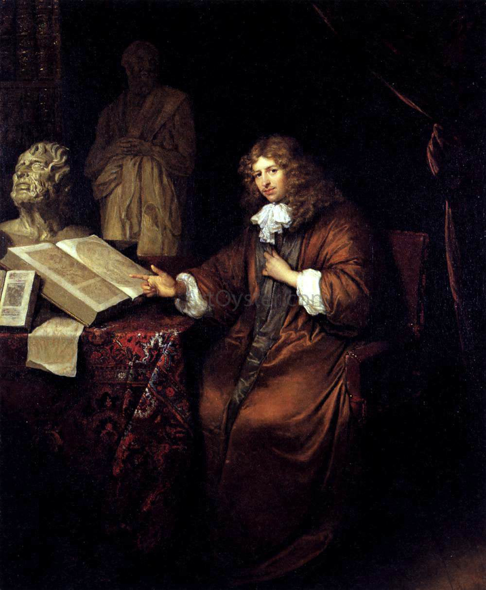  Caspar Netscher Portrait of Abraham van Lennep - Hand Painted Oil Painting