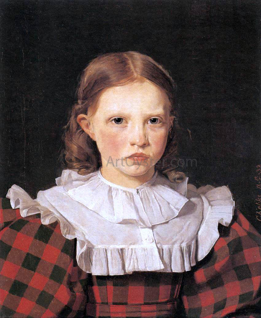  Christen Schiellerup Kobke Portrait of Adolphine Kobke, Sister of the Artist - Hand Painted Oil Painting