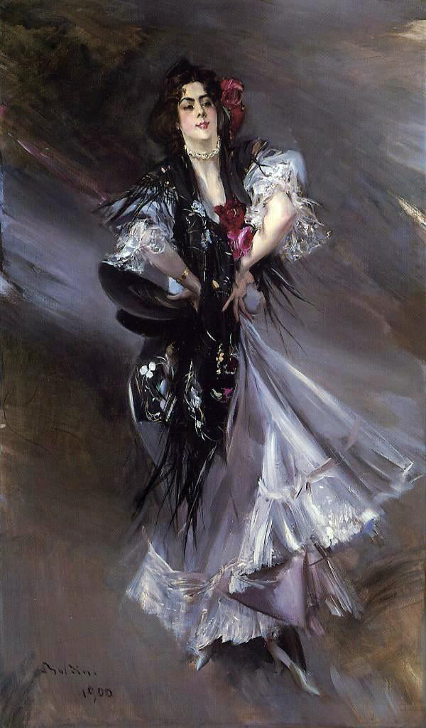  Giovanni Boldini Portrait of Anita de la Ferie, 'The Spanish Dancer' - Hand Painted Oil Painting