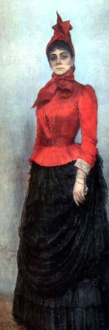  Ilia Efimovich Repin Portrait of Baroness Varvara Ikskul von Hildenbandt. - Hand Painted Oil Painting