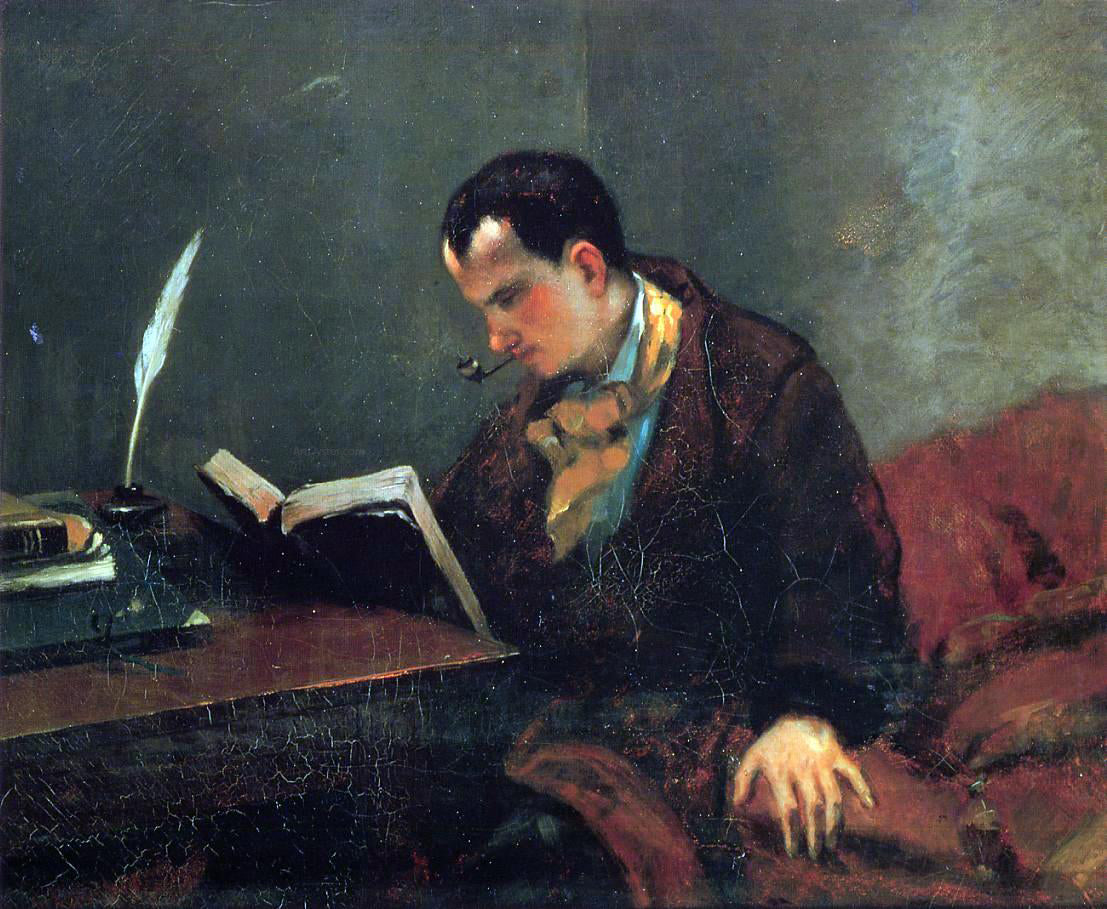  Gustave Courbet Portrait of Baudelaire - Hand Painted Oil Painting