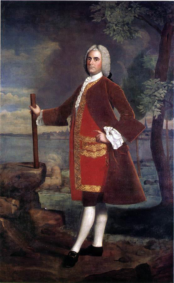  Robert Feke Portrait of Brigadier General Samuel Waldo - Hand Painted Oil Painting