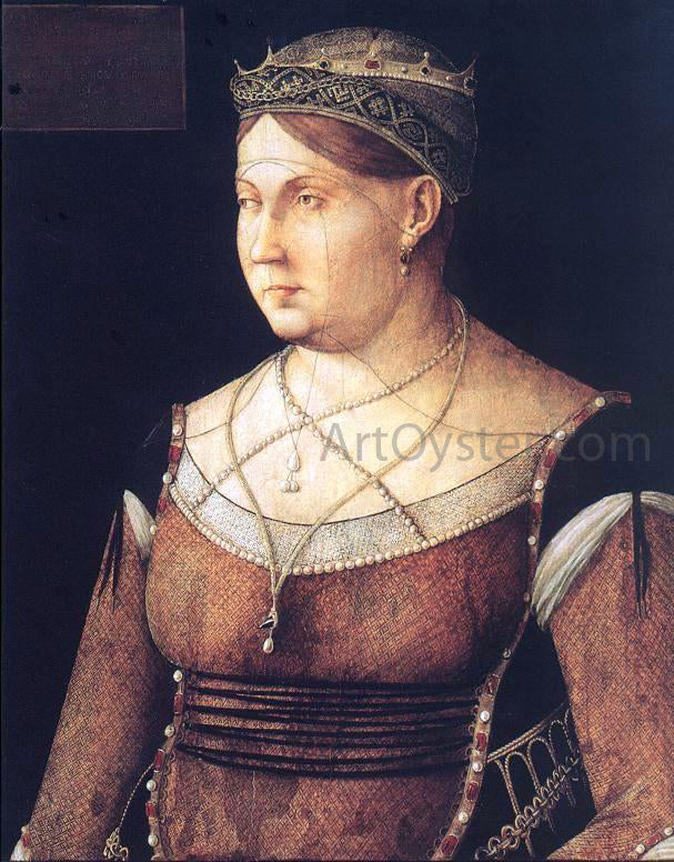 Gentile Bellini Portrait of Catharina Cornaro, Queen of Cyprus - Hand Painted Oil Painting