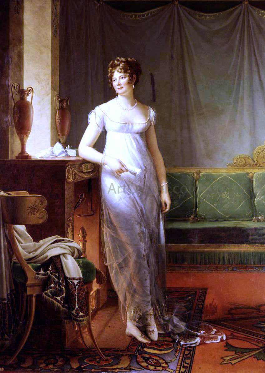  Baron Francois Gerard Portrait of Catherine Worlee, Princesse de Talleyrand-Perigord - Hand Painted Oil Painting
