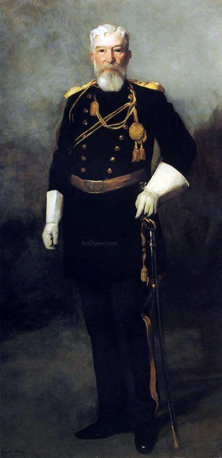  Robert Henri Portrait of Colonel David Perry, 9th U. S. Cavalry - Hand Painted Oil Painting