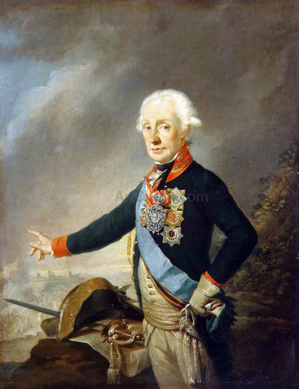  Joseph Kreutzinger Portrait of Count Alexander Suvorov - Hand Painted Oil Painting
