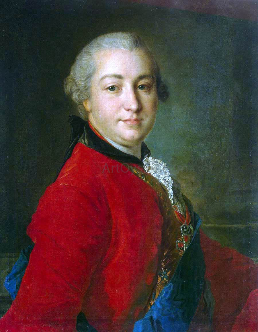  Fyodor Rokotov Portrait of Count Ivan Shuvalov - Hand Painted Oil Painting