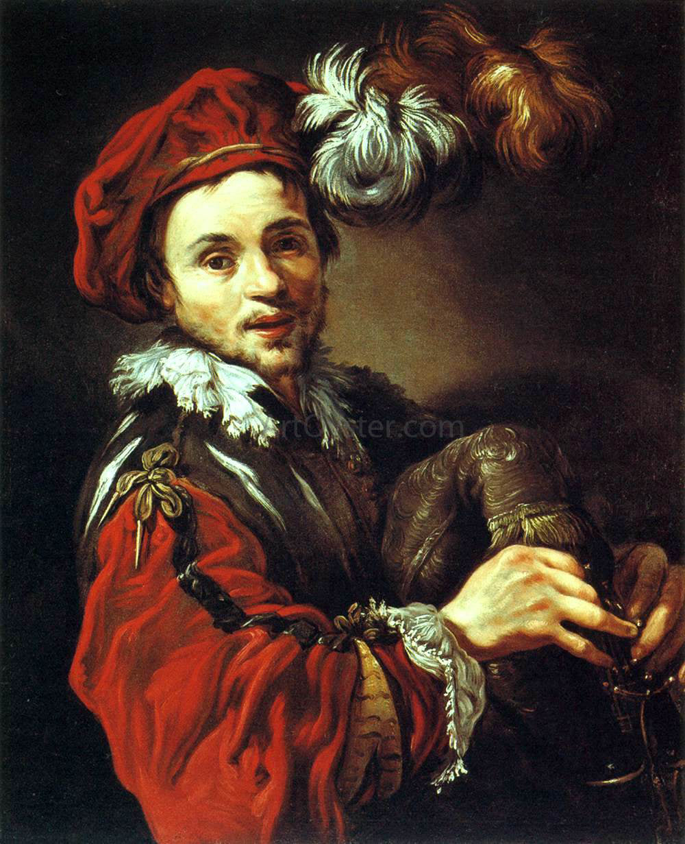  Claude Vignon Portrait of Francois Langlois - Hand Painted Oil Painting