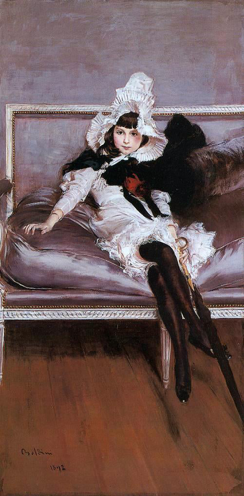  Giovanni Boldini Portrait of Giovinetta Errazuriz - Hand Painted Oil Painting