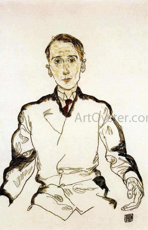  Egon Schiele Portrait of Heinrich Rieger - Hand Painted Oil Painting