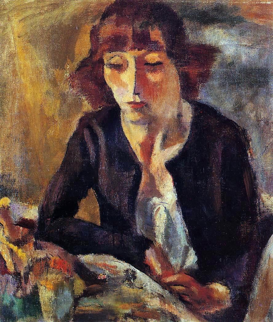  Jules Pascin Portrait of Hermine David - Hand Painted Oil Painting