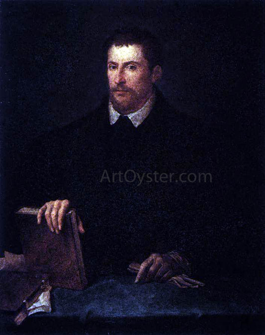  Titian Portrait of Ippolito Riminaldi - Hand Painted Oil Painting