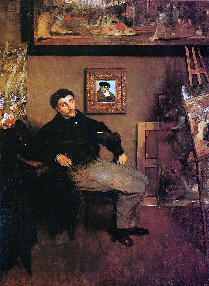  Edgar Degas Portrait of James Tissot - Hand Painted Oil Painting