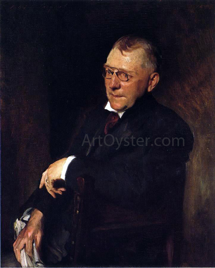  William Merritt Chase Portrait of James Whitcomb Riley - Hand Painted Oil Painting