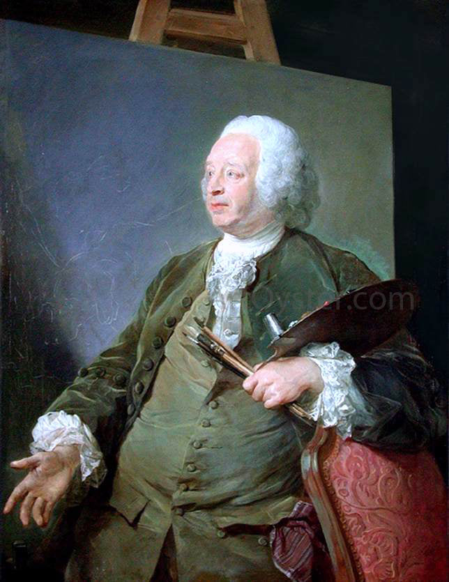  Jean-Baptiste Perronneau Portrait of Jean-Baptiste Oudry - Hand Painted Oil Painting