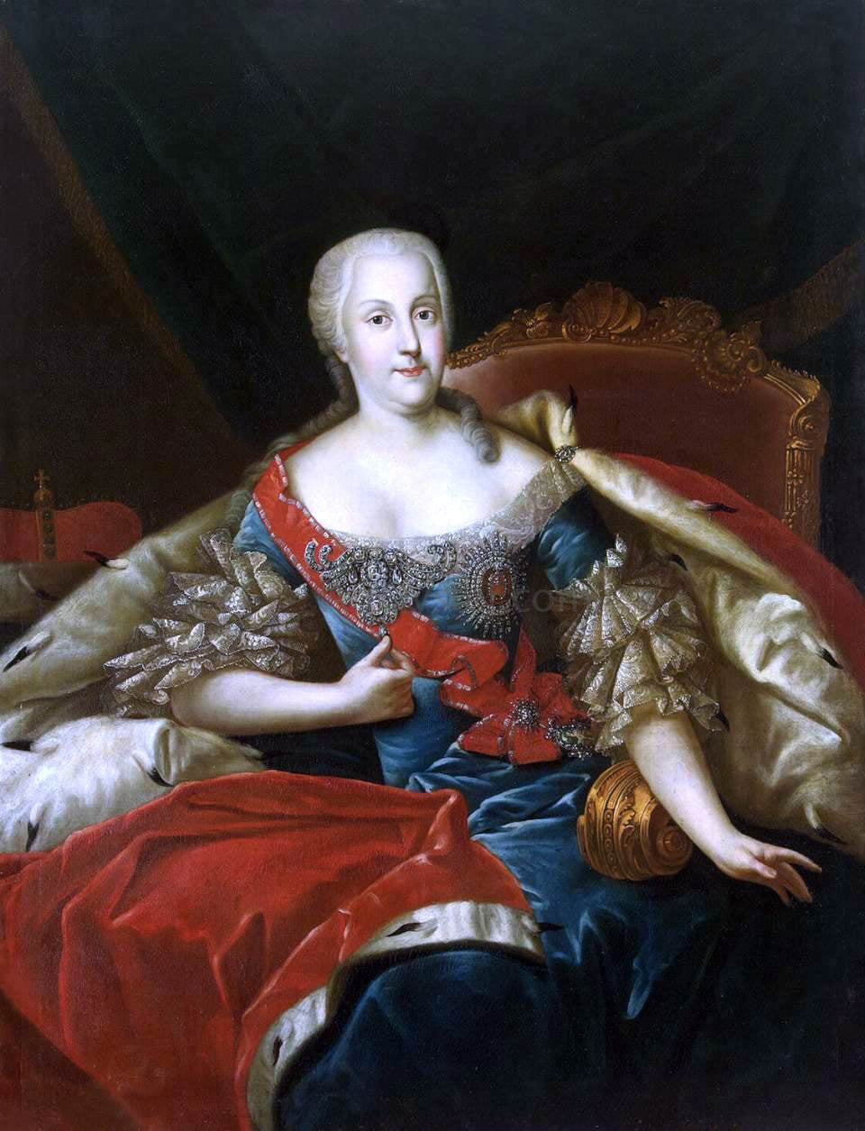  Antoine Pesne Portrait of Johanna Elisabeth, Princess of Anhalt-Zerbst - Hand Painted Oil Painting
