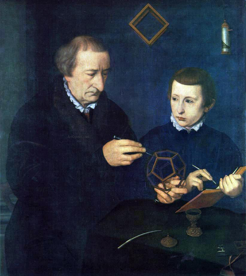  Neufchatel Nicolas Portrait of Johannes Neudorfer and his Son - Hand Painted Oil Painting