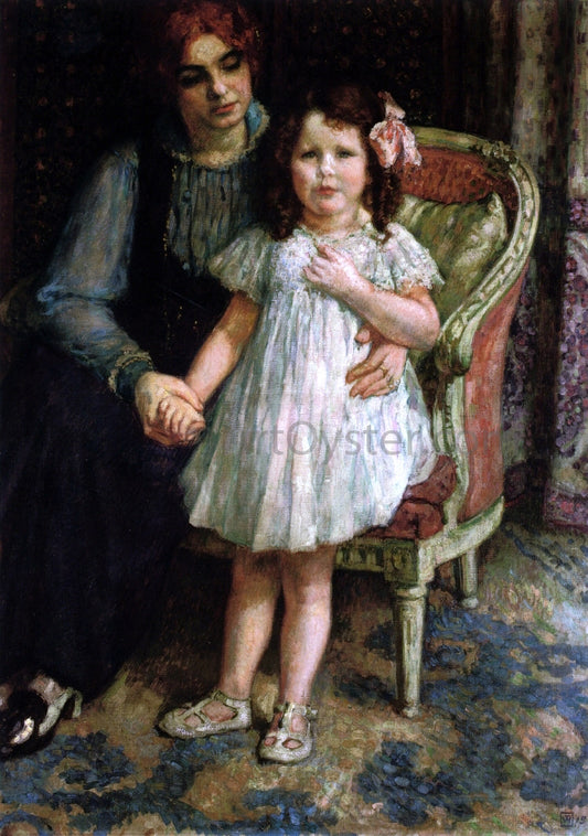  Theo Van Rysselberghe Portrait of Madame Goldner Max and Her Daughter Juliette - Hand Painted Oil Painting