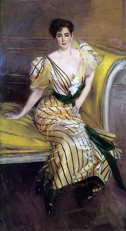  Giovanni Boldini Portrait of Madame Josephina Alvear de Errazuriz - Hand Painted Oil Painting