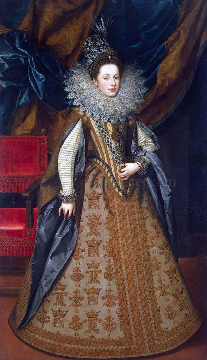  The Younger Frans Pourbus Portrait of Margaret of Savoy, Duchess of Mantua - Hand Painted Oil Painting