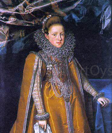  The Younger Frans Pourbus Portrait of Maria Magdalena of Austria - Hand Painted Oil Painting