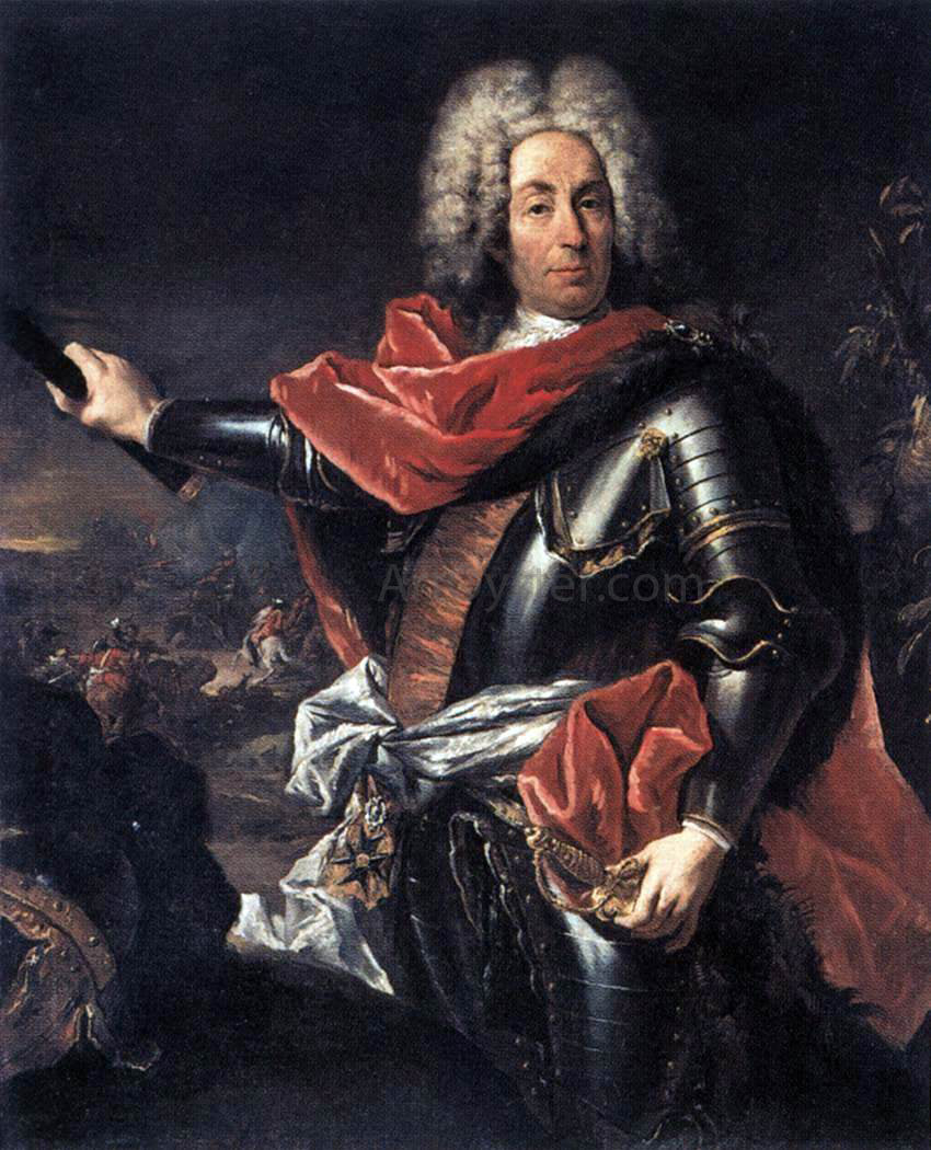  Giovanni Antonio Guardi Portrait of Marshal Matthias von der Schulenburg - Hand Painted Oil Painting