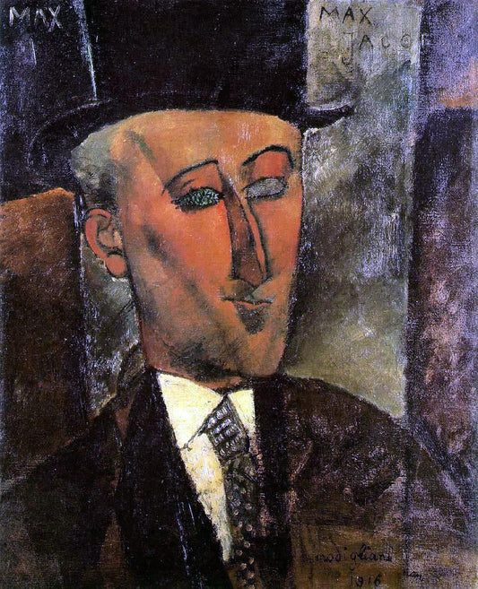  Amedeo Modigliani Portrait of Max Jacob - Hand Painted Oil Painting