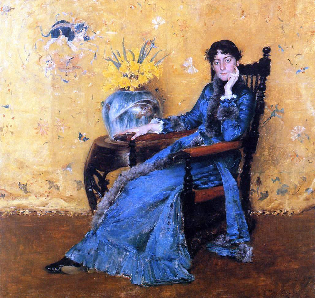  William Merritt Chase Portrait of Miss Dora Wheeler - Hand Painted Oil Painting