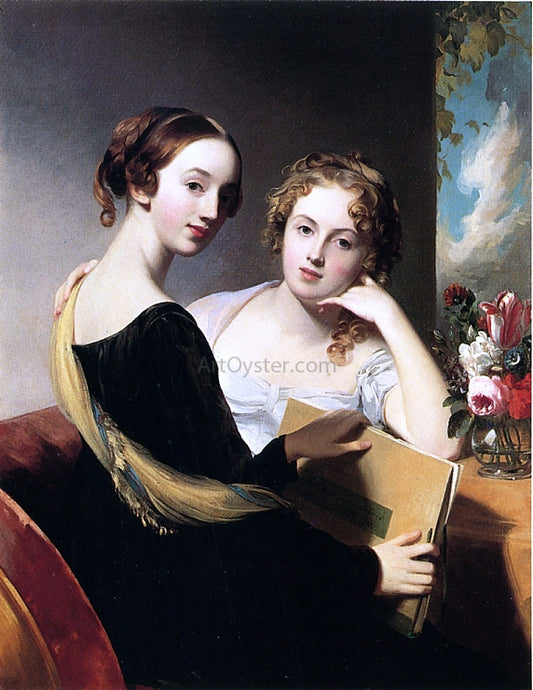  Thomas Sully Portrait of Misses Mary and Emily McEuen - Hand Painted Oil Painting