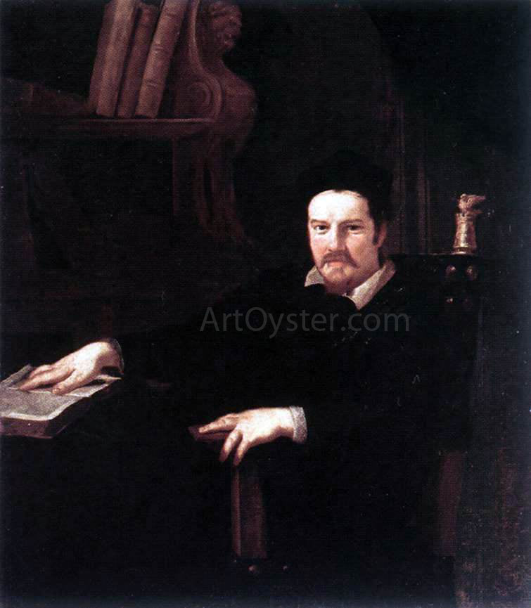  Andrea Sacchi Portrait of Monsignor Clemente Merlini - Hand Painted Oil Painting