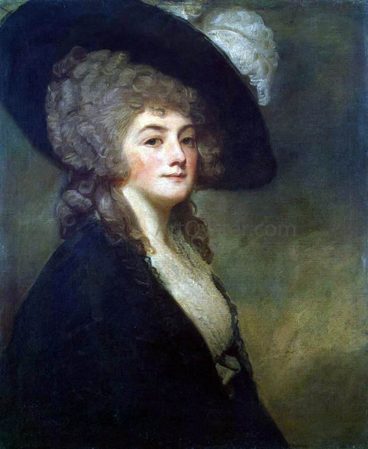  George Romney Portrait of Mrs Harriet Greer - Hand Painted Oil Painting