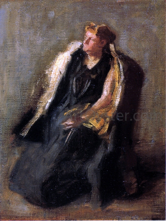 Thomas Eakins Portrait of Mrs. Hubbard (sketch) - Hand Painted Oil Painting