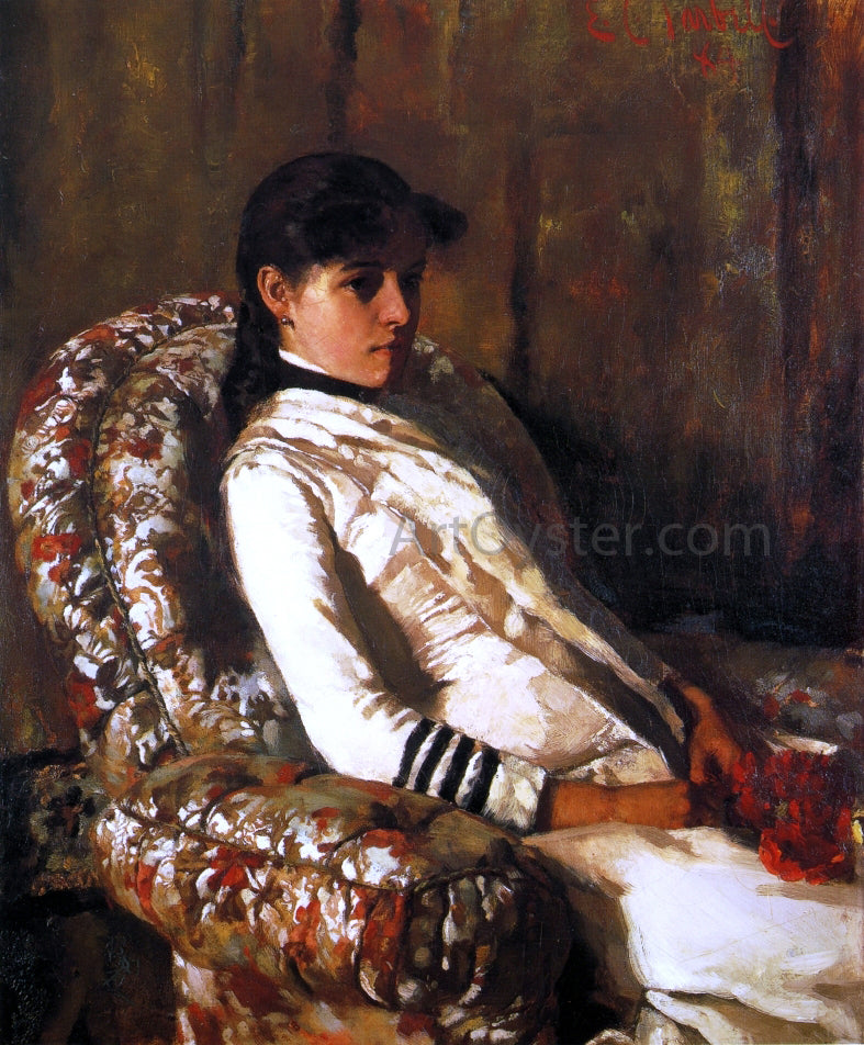  Edmund Tarbell Portrait of Mrs. Tarbell (as a Girl) - Hand Painted Oil Painting